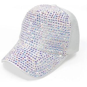 Rhinestone Bling Baseball Cap with Diamond Design